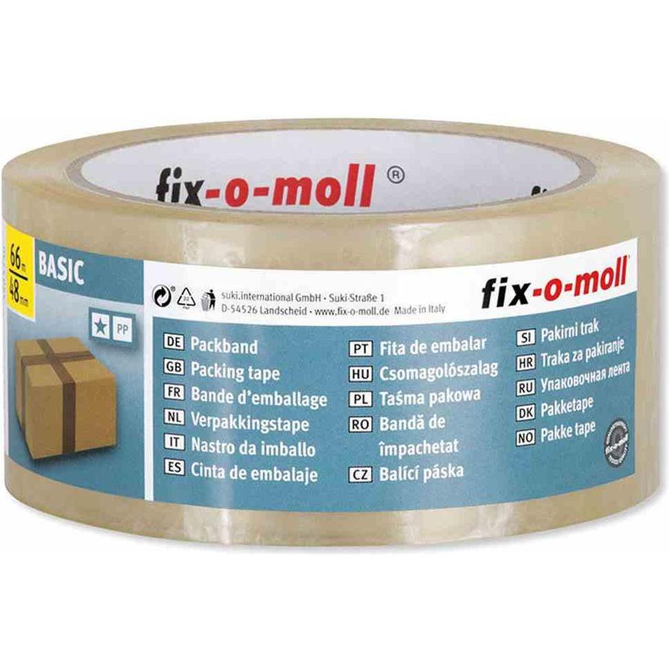 Fix-o-moll, Klebeband, Packband transparent 66 m (48 mm)