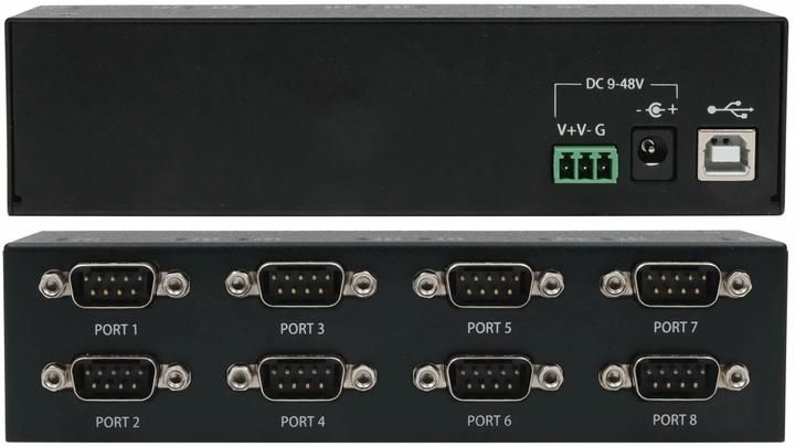Actual product image Exsys USB 2.0 to 8S serial RS-232 ports, metal housing, with FTDI chip set