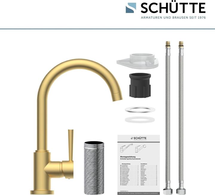 Produktbild Schütte Wasserhahn Küche CORNWALL Spültischarmatur Gold matt Schwenkbar 79167