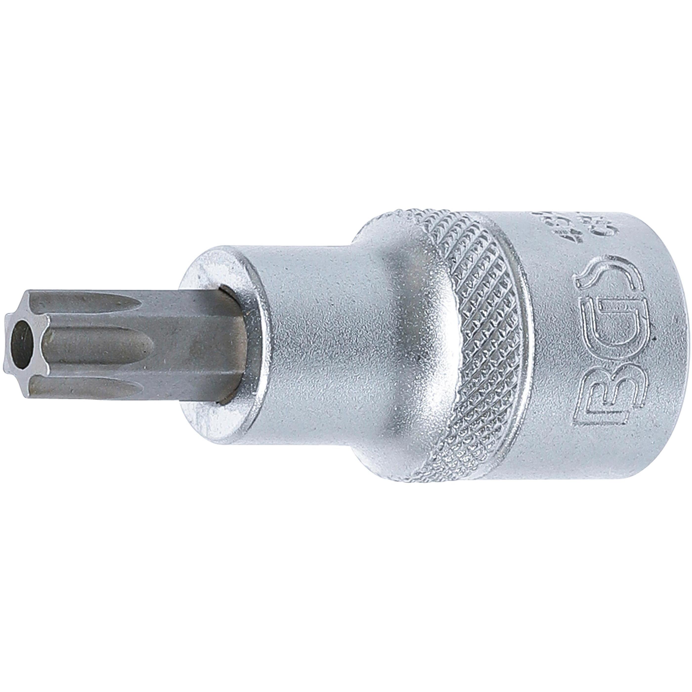 BGS, Bits, Bit-Einsatz Antrieb Innenvierkant 12,5 mm (1/2") T-Profil (für Torx) mit Bohrung T50 (12,5 mm)