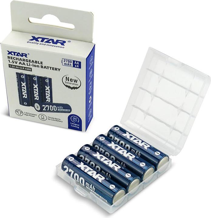 Actual product image Xtar 4x R6/AA 1,5V Li-Ion 2700mAh BOX (4 pcs., AA, 2700 mAh)