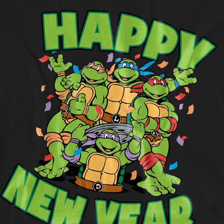 Actual product image Teenage Mutant NT Unisex Adult Group New Year T-Shirt (XL)