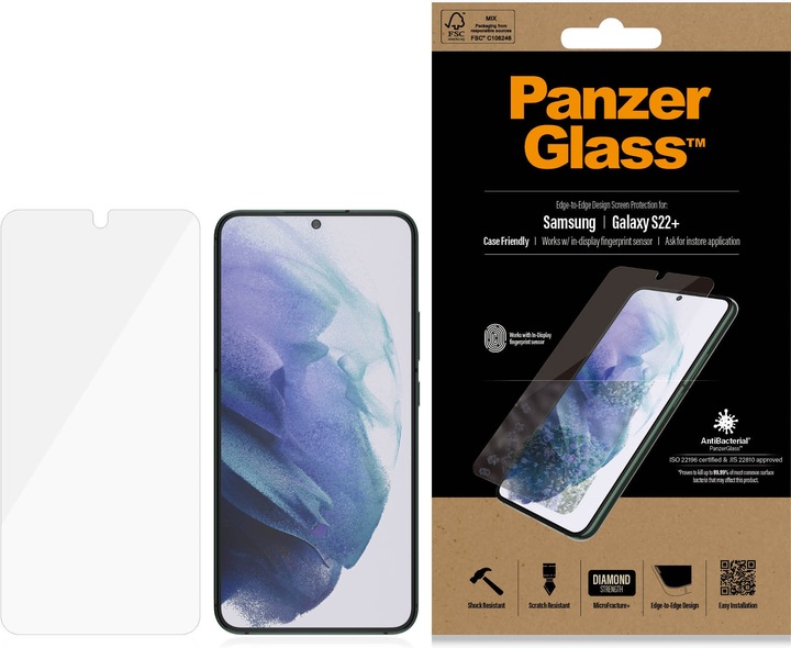 Actual product image PanzerGlass Case Friendly (1 Piece, Samsung Galaxy S22+)