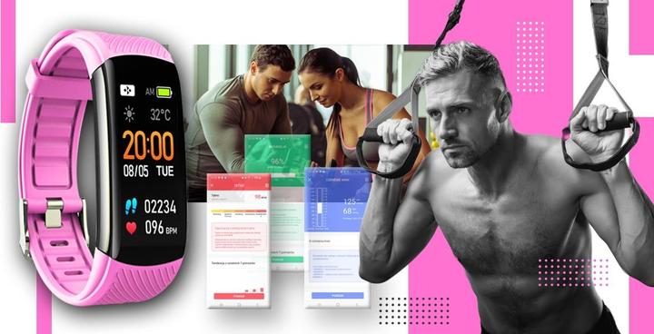 Produktbild Giewont Fit&GO Duo GW200-4 Smartband – Schwarz + Think Pink Armband (3G)