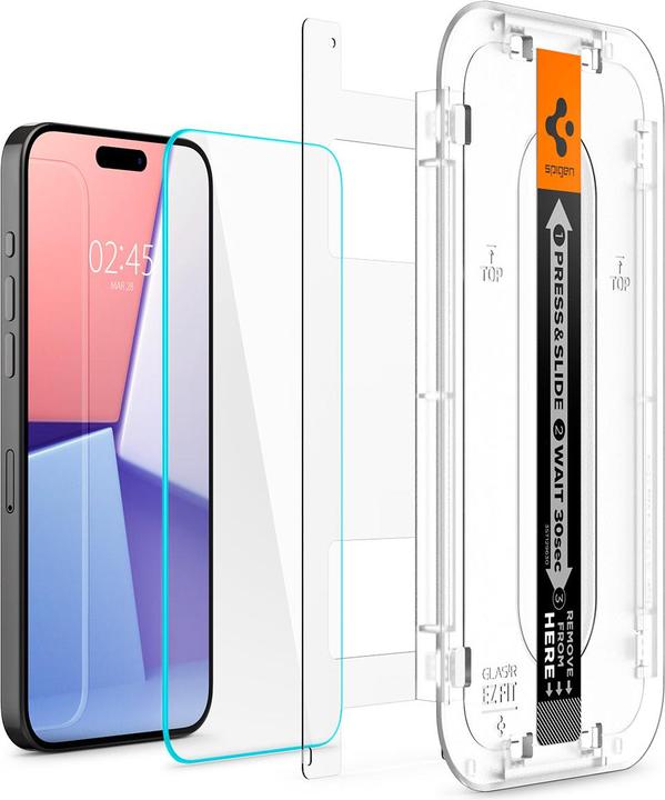 Produktbild Spigen Glas.TR EZ Fit (2 Stk., Apple iPhone 15 Pro)
