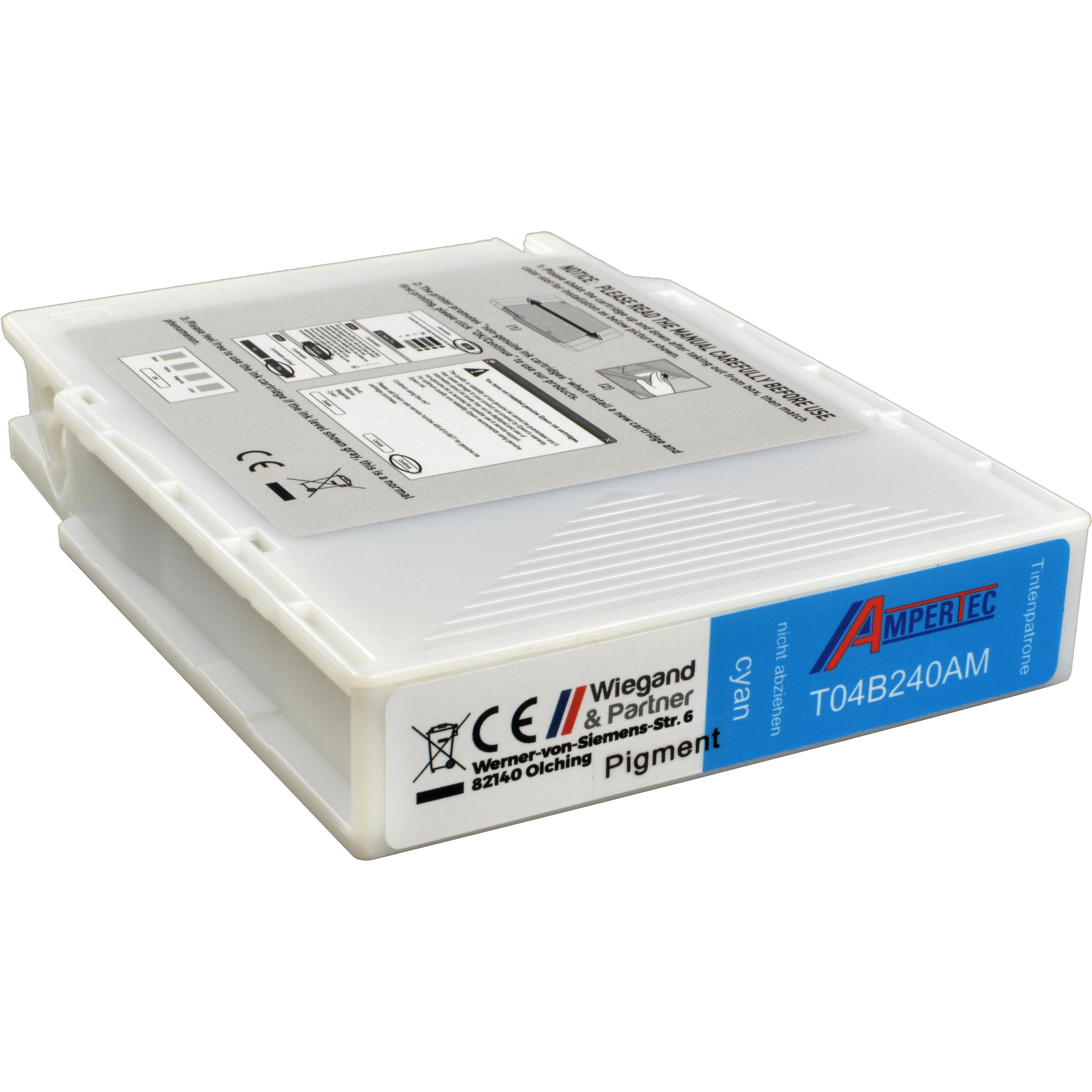 Ampertec, Druckerpatrone, Tinte ersetzt Epson C13T04B240 XL cyan (C)