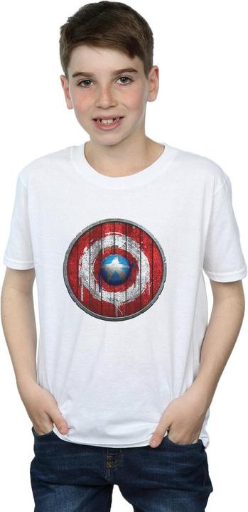 Immagine prodotto Captain America Wooden Shield Maglietta Ragazzi (140, 146)