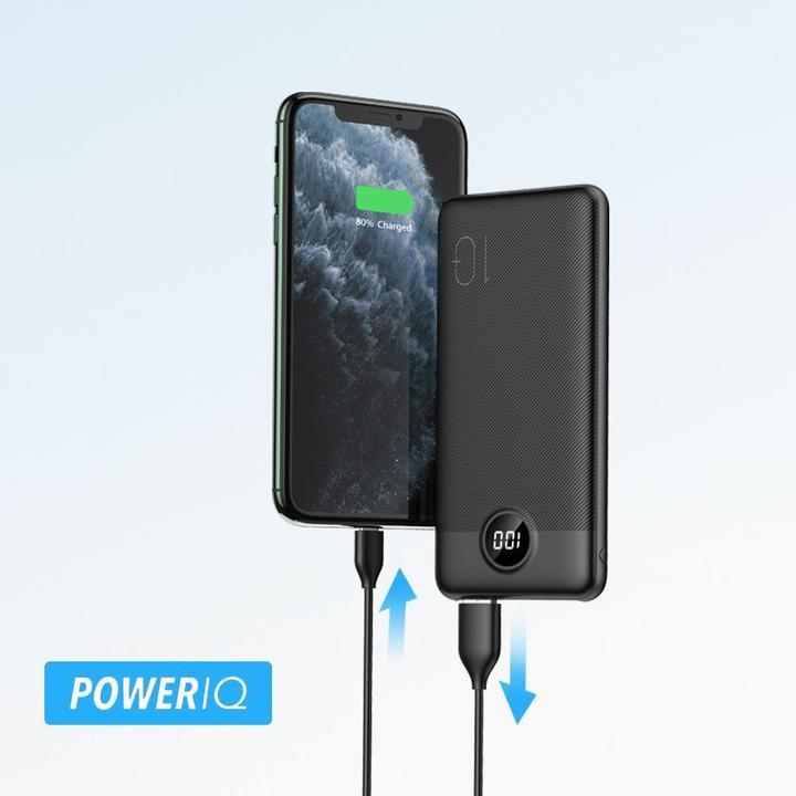 Actual product image Veger Powerbank L10S (W1105PD) 10000mAh 20W 2A PD QC3.0 - black (10000 mAh, 20 W, 20 Wh)