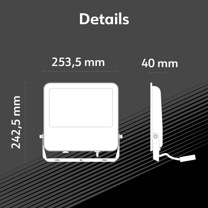 Produktbild Müller Licht Müller-Licht Chicago 21600066 LED-Aussenstrahler 100 W Neutralweiss (16000 lm, IP65)