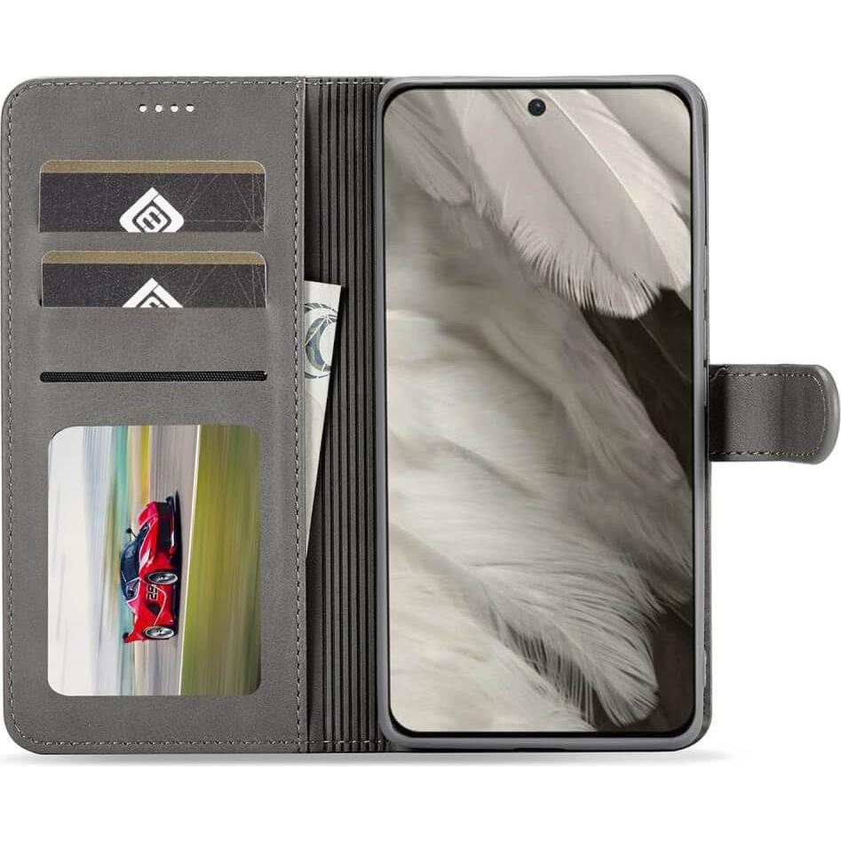 Thumbnail - LC.Imeeke Google Pixel 8 - Leder Etui Hülle schwarz (Google Pixel 8), Smartphone Hülle, Schwarz