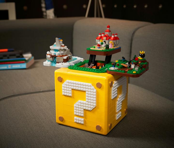 Actual product image LEGO Question Mark Block from Super Mario 64 (71395, LEGO Rare Sets, LEGO Super Mario)