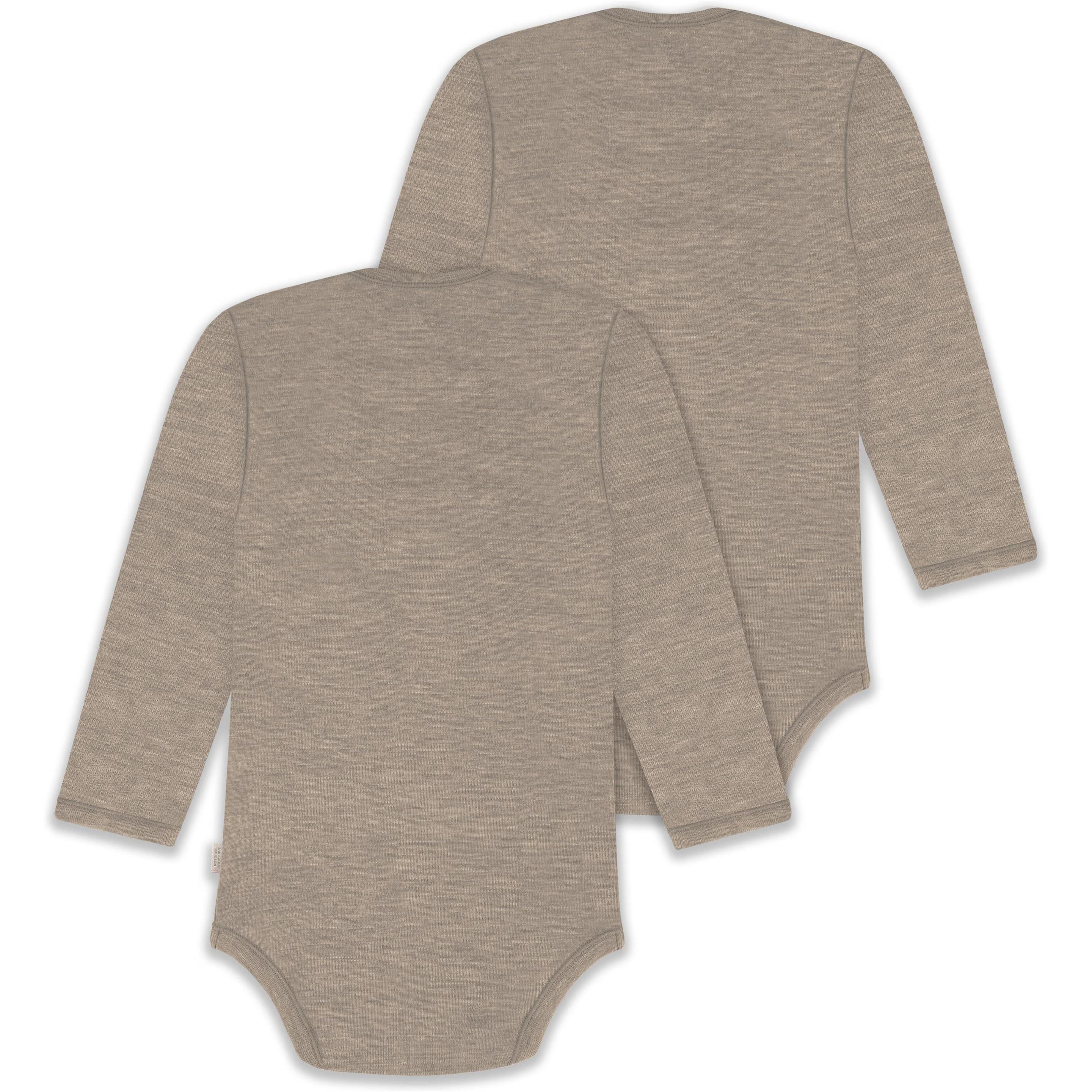 Thumbnail - Normani, Herren, Body, 2er Pack Baby Merino Body Langarm „Auckland" - 9377, Beige, (86)