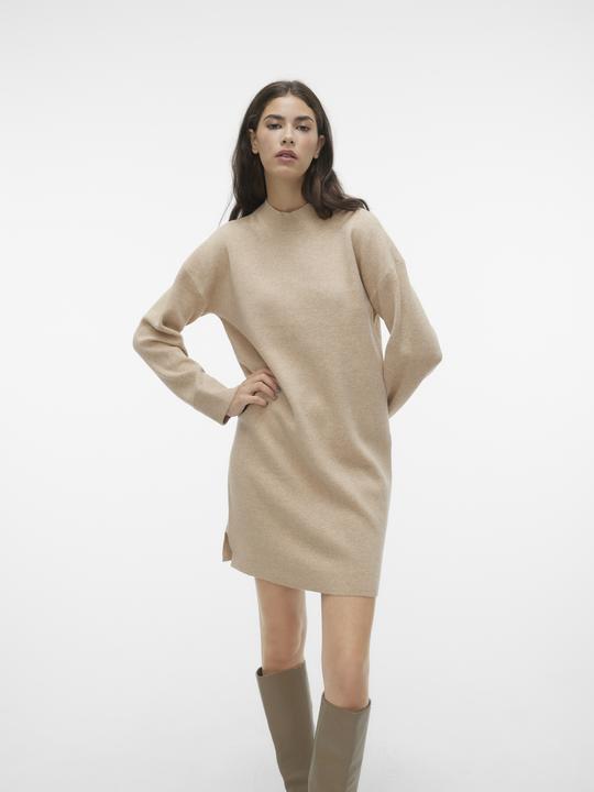 Actual product image Vero Moda VMGOLDNEEDLE LS SHORT HIGHNECK DRESS Knit Dress (M)