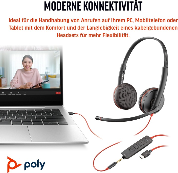 Immagine prodotto Poly Blackwire 3225 (Cablato, USB-C)