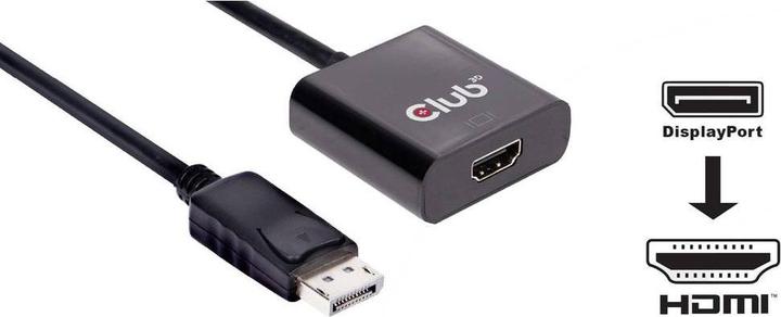 Actual product image Club 3D Adapter cable DP 1.2 to HDMI 2.0 (HDMI, 21 cm)