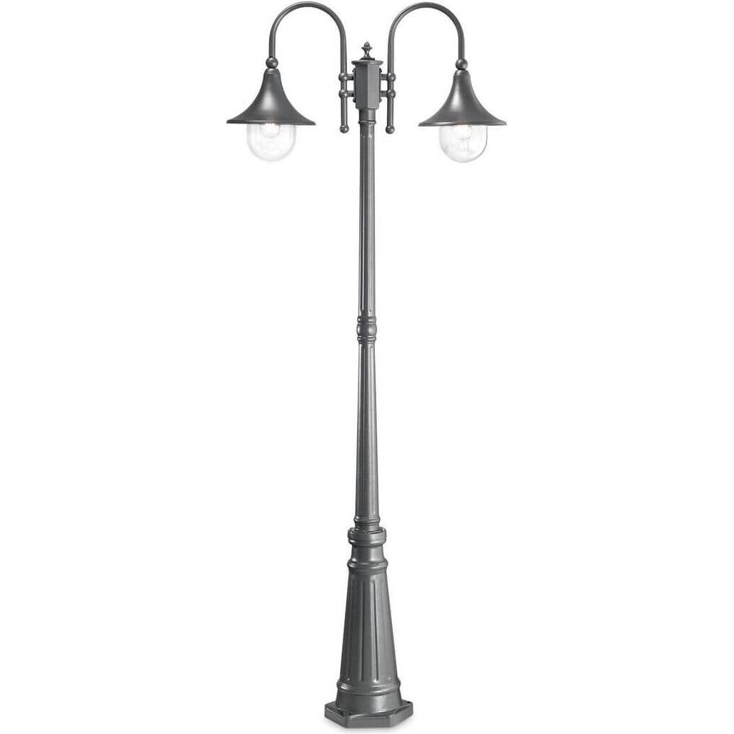 Ideal lux, Stehlampe, CIMA Stehleuchte E27 2-fach dimmbar Anthrazit IP43 246833 (E27)