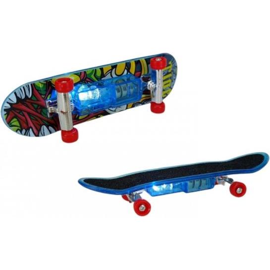 Thumbnail - Fun trading Fingerboard / Skateboard mit LED Licht - im Display