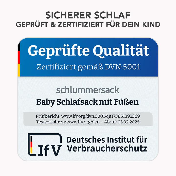 Immagine prodotto Schlummersack Sacco nanna con piedini e copripiedi, 2.5 TOG (60 cm, 2,5 TOG, Tutto l'anno)