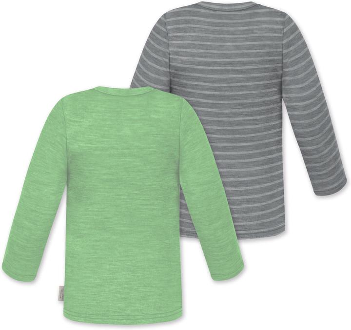 Produktbild Normani 2er Pack Baby Merino Longsleeve „Taupo" - 9473 (62, 68)