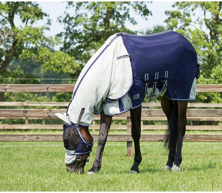 Actual product image Qhp Fly rug with neck and bonnet (105 cm)