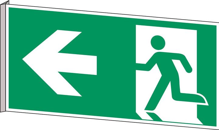 Actual product image Brady ISO safety sign - Emergency exit left