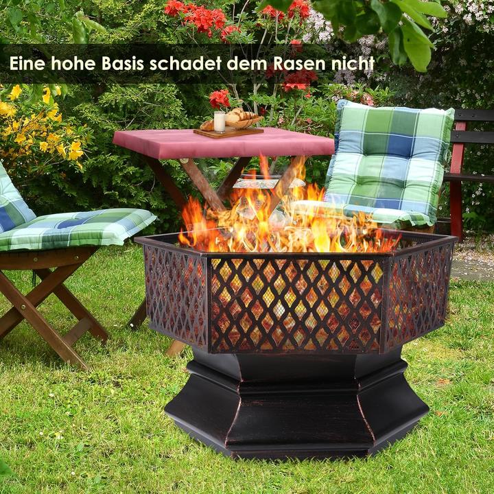 Produktbild Tlsunny Feuerschale mit Grillrost (66 cm)