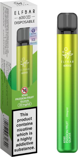 Image du produit Elfbar 600 V2 (Goyave, Kiwi, Fruit de la passion)