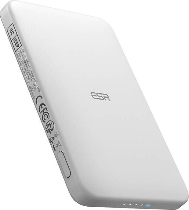 Image du produit ESR Qi2 MagSlim 5000 mAh magnetic powerbank (white) (5000 mAh, 15 W)