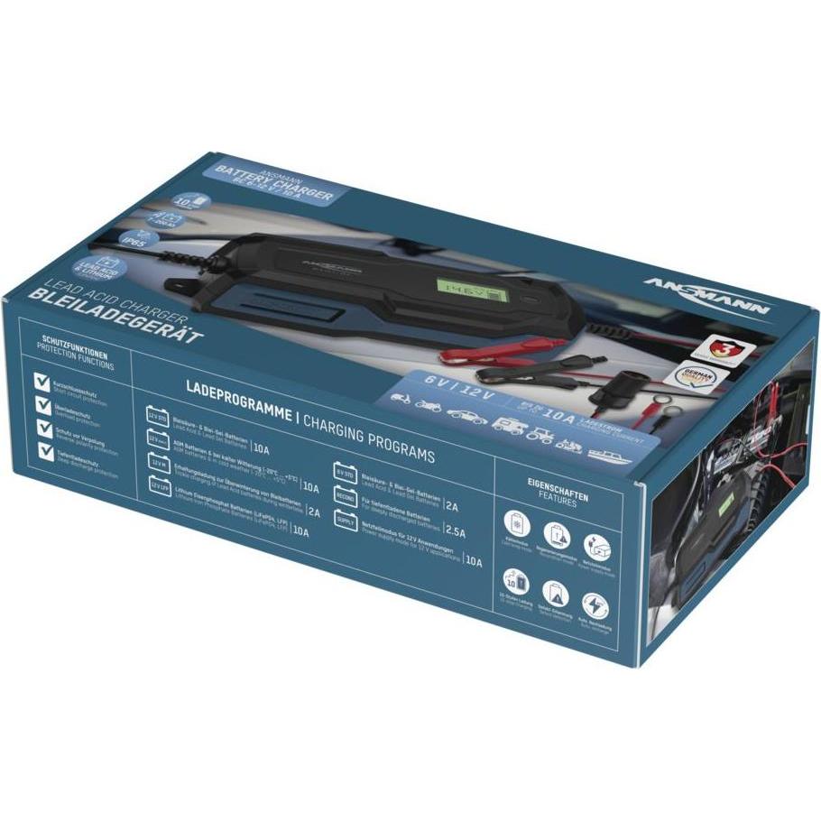 Ansmann, Batterieladegerät, Ladegerät Bleiakkus BC 6-12V / 10 A (12V, 6V, 10 A)