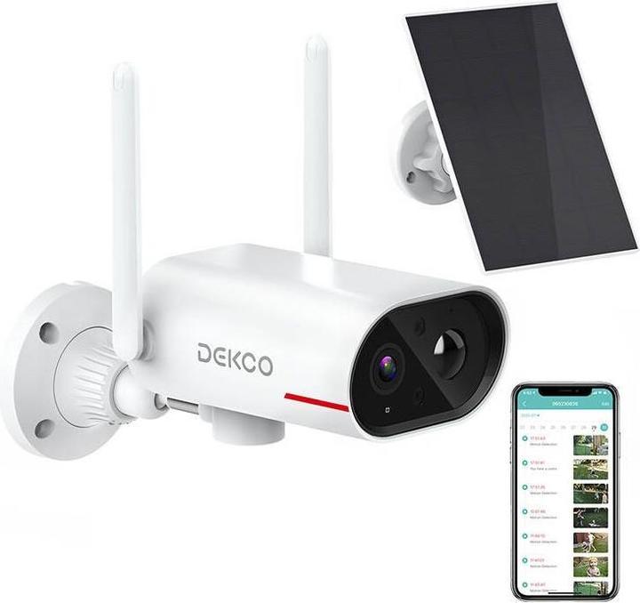 Produktbild Dekco IP Outdoor camera with solar panel DC8L (2304 x 1296 Pixels)