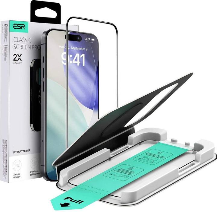 Produktbild ESR UltraFit Classic Screen Protector, for iPhone 17 Pro (1 Stück, Apple iPhone 17 Pro)