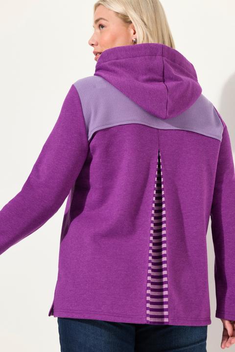 Produktbild Ulla Popken Hoodie, Waffelpikee, A-Linie, Kapuze, Langarm (46, 48)