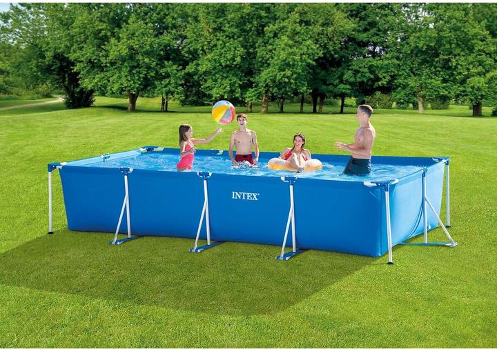 Actual product image Intex 4.5M X 2.2M X 0.84M RECTANGULAR FRAME POOL SET (450 x 220 x 84 cm)