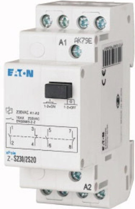 Actual product image Eaton Impulse switch top-hat rail Z-S109/WW 2 changeover contacts 16 A 1 pc.
