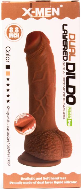 Produktbild Wicked X-MEN 8,8 Zoll Dual Layered Dildo Braun