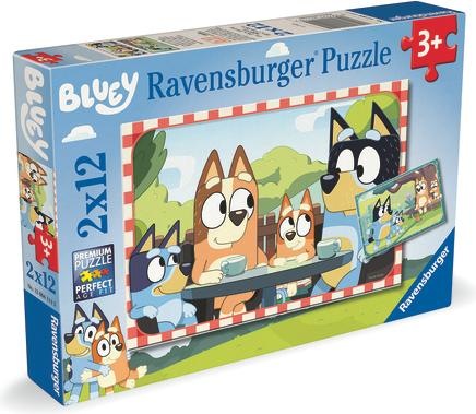 Actual product image Ravensburger Children's puzzle - 12004111 Bluey - puzzle for children aged 3 and over, with 2x12 pieces (12 pieces)