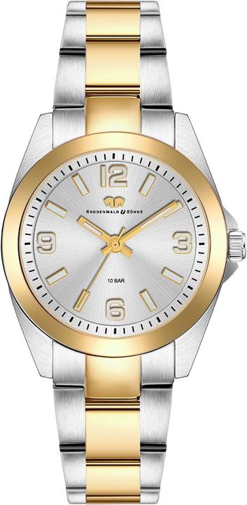 Image du produit Montre à quartz pour femme Majestia en acier inoxydable argent/or jaune - 32448 (Montre analogique, 37.50 mm)