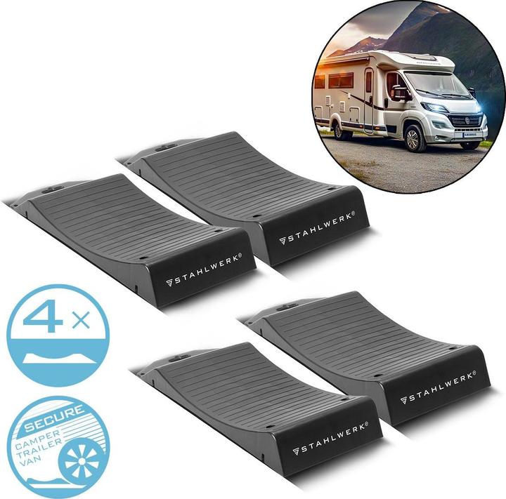 Produktbild Stahlwerk Reifenschoner Standplatten GT-18 ST 4er Set 2,7t Tragkraft Reifenwiege