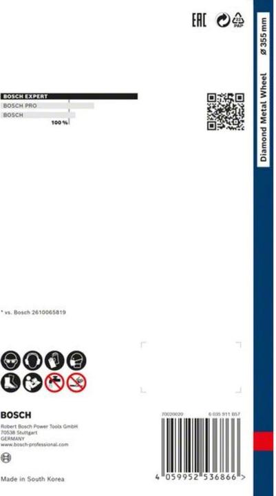 Produktbild Bosch Professional Zubehör EXPERT Diamond Metal Wheel Trennscheibe, 355 x 25,4 mm