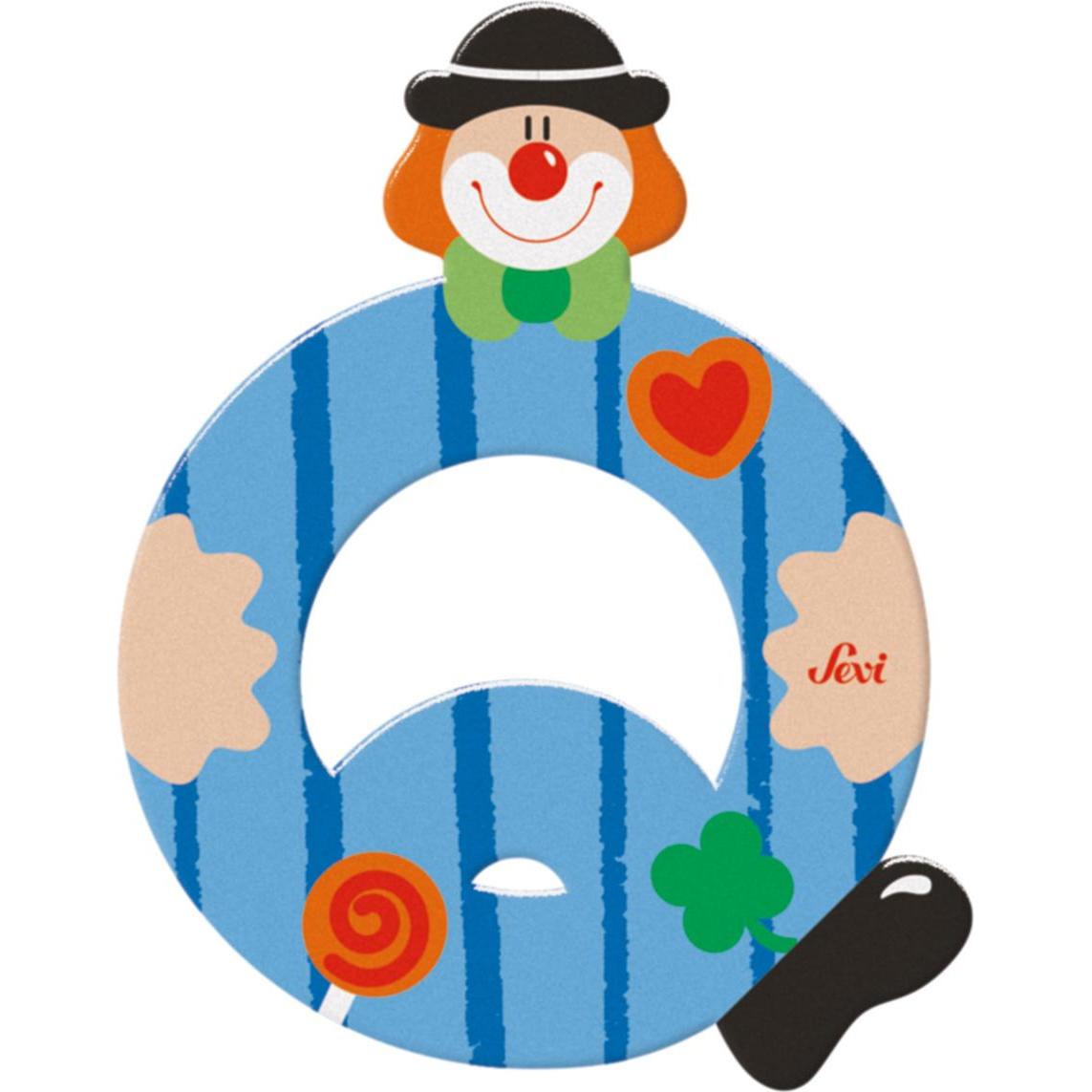 Sevi, Holzbuchstaben + Stoffbuchstaben, Clown Q