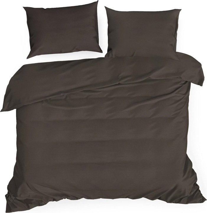 Produktbild Eurofirany EUROFIRANA NOVA Bettwäscheset aus hochwertigem Baumwollsatin, einfarbig, 220 x 200 cm (Duvetbezug, 220 x 200 cm)