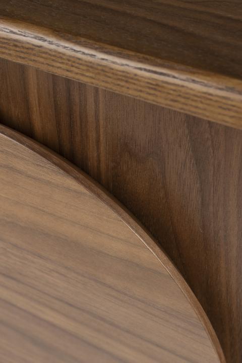 Image du produit Zuiver Buffet Groove 3 portes Walnut (120 x 40 x 58 cm)