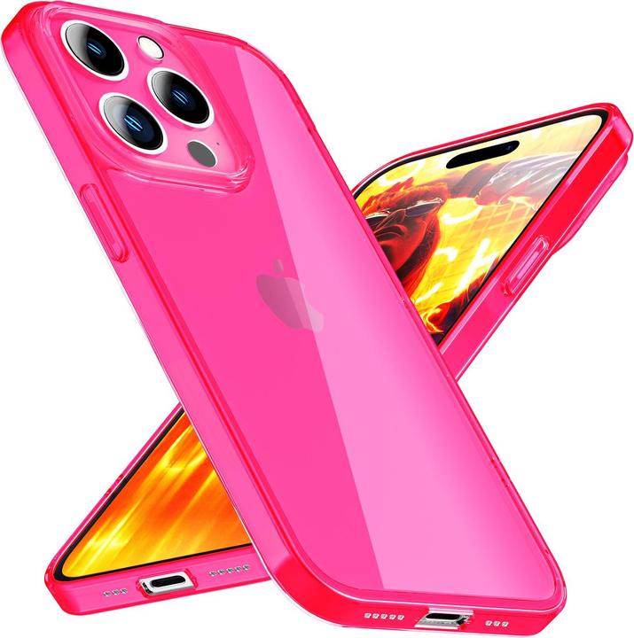 Actual product image Nalia Clear Transparent Neon Silicone Sleeve (Apple iPhone 15 Pro Max)