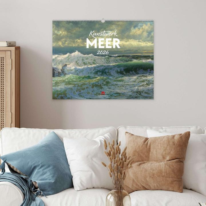 Produktbild Kunstwerk Meer Kalender 2026 (54 x 42 cm, Harter Einband, Französisch, Deutsch, Englisch)