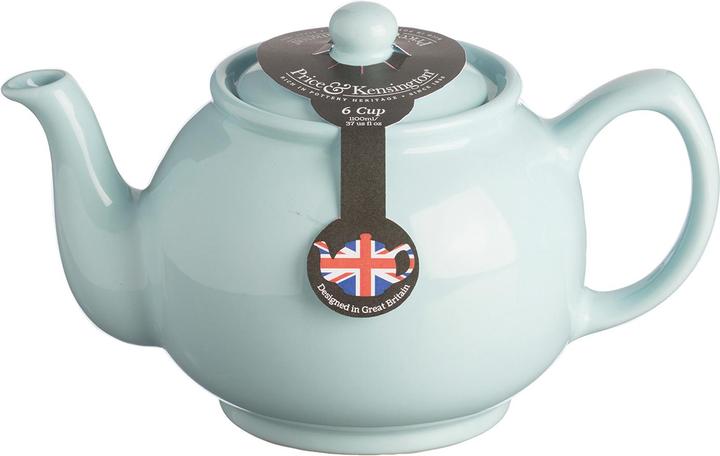Actual product image Price & Kensington Price and Kensington Fine Stoneware Traditional, Pastel Blue 6 Cup teapot, 22 x 14 x 14 cm (1.10 l)
