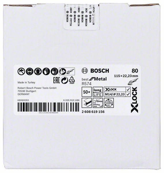 Produktbild Bosch Professional Zubehör PRO R574 X-Lock Fiberscheibe, 115 mm, G80 (80)