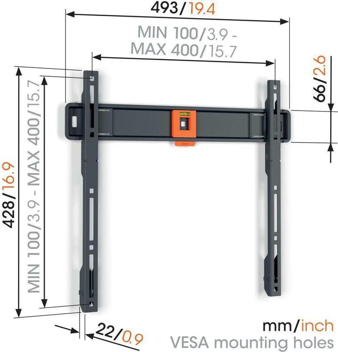 Actual product image Vogels TVM 1405 FIXED MEDIUM (Wall, 50 kg, 32" - 77")