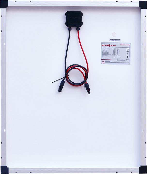 Produktbild Enjoy solar Monokristallines Solarmodul 100W/12V (Quadratisch) (100 W, 6.25 kg)