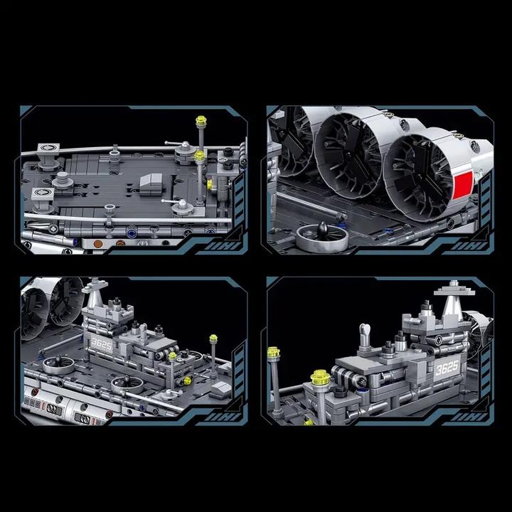Produktbild Baka 1676-teiliges Bauset Luftkissen-Schiff – Technikmodell Militär Hovercraft