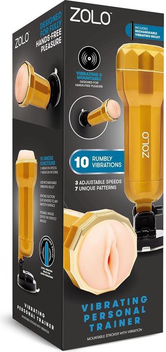 Immagine prodotto Zolo Masturbatori vibranti montabili Stroker Gold 28 cm
